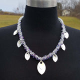 Chrysalis Harmony Reversible Beaded Shaggy Necklace with Dual-Toned Scale Drops