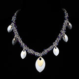 Chrysalis Harmony Reversible Beaded Shaggy Necklace with Dual-Toned Scale Drops