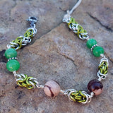 Green and Brown Stones with Lime Byzantine