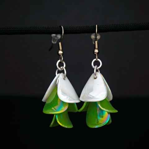 Wisteria Whispers Earrings - Cascading Acrylic Petals