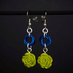 Green flower with Royal blue mobius
