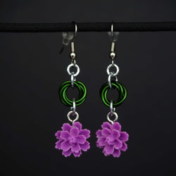Purple Flower with green mobius
