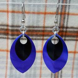 Purple and Black Scale earrings